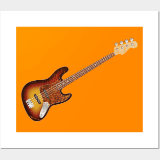 Vintage Faded Tobacco Sunburst Electric J-Bass Posters and Art